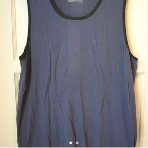 Men's Pact brand organic gray blue tank top